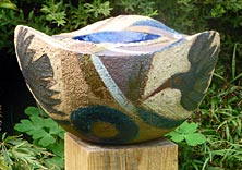 'Bird Bath with chough'